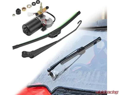 Kemimoto 12V Electric Windshield Wiper Kit 16" UTV Polaris RZR / Ranger | Can-Am - B1201-00901