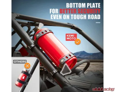 Kemimoto UTV Fire Extinguisher Holder Polaris RZR / Can Am X3 / Kawasaki Teryx - B1201-02302BK