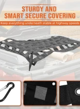 Kemimoto UTV Bed Cargo Net Universal                                     - B1201-03501BK - Image 3