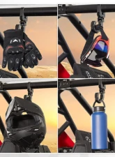 Kemimoto Roll Cage Helmet Hooks 1.6"-2" Roll Bar Polaris RZR Ranger / Can Am X3 / Kawasaki Teryx                                     - B1201-04101BK - Image 3
