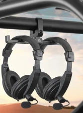 Kemimoto UTV Hanger Headset Helmet w/ 1.5"-2" Roll Cage Can Am X3 / Polaris RZR Ranger                                     - B1201-04201BK - Image 2