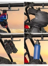 Kemimoto UTV Hanger Headset Helmet w/ 1.5"-2" Roll Cage Can Am X3 / Polaris RZR Ranger                                     - B1201-04201BK - Image 3