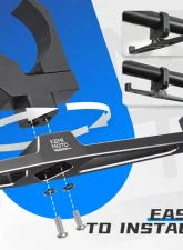 Kemimoto UTV Hanger Headset Helmet w/ 1.5"-2" Roll Cage Can Am X3 / Polaris RZR Ranger                                     - B1201-04201BK - Image 6