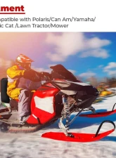 Kemimoto 600D Waterproof Snowmobile Cover s up to 119"-127" L / Heavy Duty Storage Trailerable Cover                                     - B1303-00201BK - Image 5