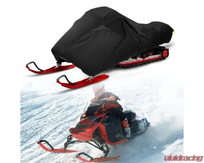Kemimoto 600D Waterproof Snowmobile Cover s up to 119"-127" L / Heavy Duty Storage Trailerable Cover - B1303-00201BK