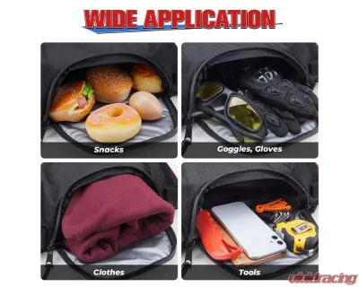 Kemimoto Upgraded 1680D Snowmobile Under Seat BagPolaris Indy 550 600 800 RMK 800 Pro RMK 600 Dragon 800 - B1303-00301BK