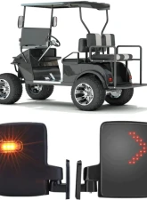 Kemimoto Golf Cart Side Mirror w/ LED Turn Signal Light Club Car Ezgo Drive 29                                     - B1406-00201BK - Image 7