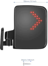 Kemimoto Golf Cart Side Mirror w/ LED Turn Signal Light Club Car Ezgo Drive 29                                     - B1406-00201BK - Image 2