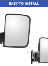 Kemimoto Golf Cart Side Mirror w/ LED Turn Signal Light Club Car Ezgo Drive 29                                     - B1406-00201BK - Image 4