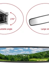Kemimoto Golf Cart 16.5" Panoramic Rear View Mirror Club Car / EZGO / Drive                                     - B1406-00801 - Image 2