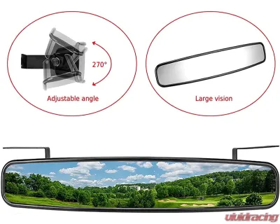 Kemimoto Golf Cart 16.5" Panoramic Rear View Mirror Club Car / EZGO / Drive - B1406-00801