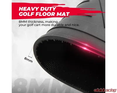 Kemimoto Golf Cart Floor Mat Full Coverage UMAX Rally / Drive 2 Models 2017-2023 - B1406-02401BK