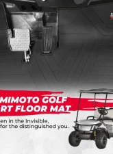 Kemimoto Golf Cart Floor Mat Full Coverage UMAX Rally / Drive 2 Models 2017-2023                                     - B1406-02401BK - Image 7
