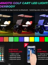 Kemimoto Golf Cart Million Colors Underglow LED Light Kit 12V 12pc                                     - B1406-02501 - Image 4