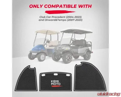 Kemimoto Golf Cart Dash Liner Mats w/ Club Car 2004-2023 - B1406-02701BK