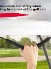 Kemimoto Golf Cart Grab Handles EZGO / Club Car / Drive2 / Icon / Black                                     - B1406-02901BK - Image 3