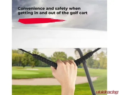 Kemimoto Golf Cart Grab Handles EZGO / Club Car / Drive2 / Icon / Black - B1406-02901BK