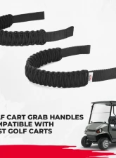 Kemimoto Golf Cart Grab Handles EZGO / Club Car / Drive2 / Icon / Black                                     - B1406-02901BK - Image 6