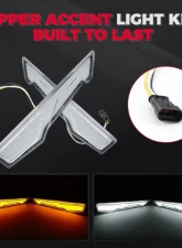 Kemimoto Upper Accent Light Kit Turn Signal Light Polaris Slingshot S / SL / SLR / GT 2PCS                                     - B1501-00201CL - Image 5