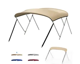 Kemimoto Pontoon Boat Bimini Top 3 Bow