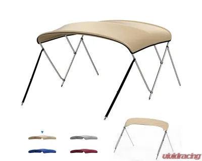 Kemimoto Pontoon Boat Bimini Top 4 Bow - B1604-01401BG