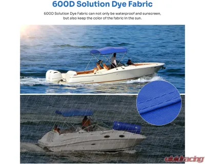 Kemimoto Pontoon Boat Bimini Top 4 Bow - B1604-01401BG