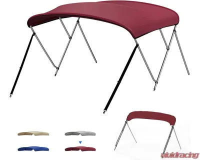 Kemimoto Pontoon Boat Bimini Top 18 Bow - B1604-02301RD