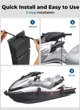 Kemimoto 4pc PVC Boat Fender BumpersJet Ski and Docking w/ Ropes                                     - B1610-00202 - Image 5