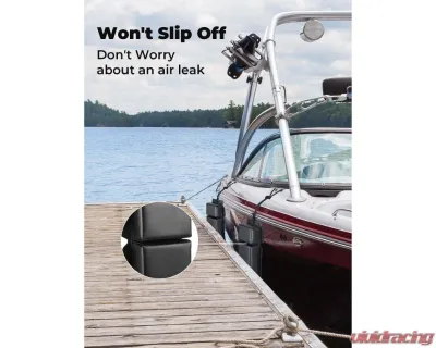 Kemimoto 2pc PVC Boat Bumper Marine Dock FenderStraight-Edge Or Corner - B1610-00701