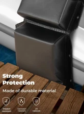 Kemimoto 2pc PVC Boat Bumper Marine Dock FenderStraight-Edge Or Corner                                     - B1610-00701 - Image 4