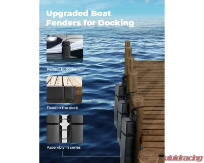 Kemimoto 2pc PVC Boat Bumper Marine Dock FenderStraight-Edge Or Corner - B1610-00701