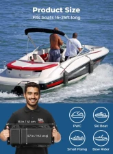 Kemimoto 2pc PVC Boat Bumper Marine Dock FenderStraight-Edge Or Corner                                     - B1610-00701 - Image 7