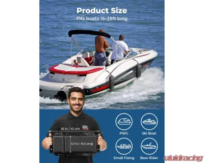 Kemimoto 2pc PVC Boat Bumper Marine Dock FenderStraight-Edge Or Corner - B1610-00701