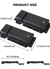 Kemimoto 2pc PVC Boat Bumper Marine Dock FenderStraight-Edge Or Corner                                     - B1610-00701 - Image 8