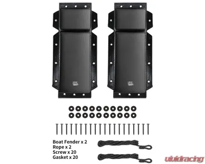 Kemimoto 2pc PVC Boat Bumper Marine Dock FenderStraight-Edge Or Corner - B1610-00701