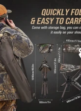 Kemimoto 360 Degree Tripod Swivel Hunting Chair w/ Backrest                                     - B1702-00101 - Image 6