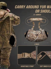 Kemimoto Camouflage Hunting Waist Pouch w/ Fleece | Pockets | Strap                                     - B1704-00102CM - Image 5