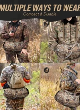 Kemimoto Camouflage Hunting Waist Pouch w/ Fleece | Pockets | Strap                                     - B1704-00102CM - Image 6