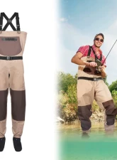 Kemimoto Men's Waders Pants Breathable Chest Wader Fly Fishing & Duck Hunting / Khaki                                     - B1705-00101MLS - Image 7
