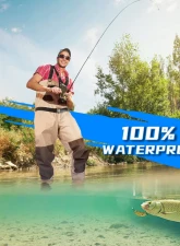 Kemimoto Men's Waders Pants Breathable Chest Wader Fly Fishing & Duck Hunting / Khaki                                     - B1705-00101MLS - Image 6