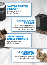 Kemimoto Camo Dove Belt w/ Game Pouch Shell Bottle Bags                                     - B1707-00401CM - Image 4