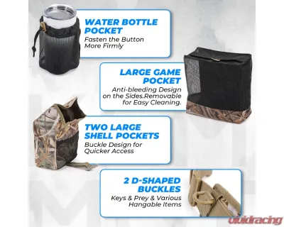 Kemimoto Camo Dove Belt w/ Game Pouch Shell Bottle Bags - B1707-00401CM