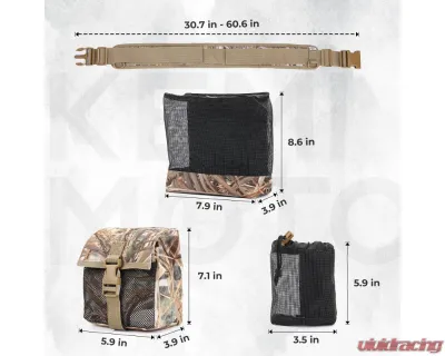 Kemimoto Camo Dove Belt w/ Game Pouch Shell Bottle Bags - B1707-00401CM