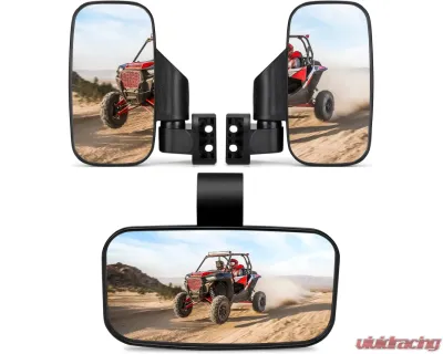 Kemimoto UTV Side | Center Mirror Polaris RZR / Maverick X 31.75"-2" Roll Bar Cage - BZH0211-02