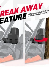 Kemimoto UTV Side | Center Mirror Polaris RZR / Maverick X 31.75"-2" Roll Bar Cage                                     - BZH0211-02 - Image 2