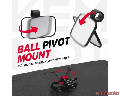 Kemimoto UTV Side | Center Mirror Polaris RZR / Maverick X 31.75"-2" Roll Bar Cage - BZH0211-02