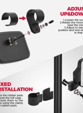 Kemimoto UTV Side | Center Mirror Polaris RZR / Maverick X 31.75"-2" Roll Bar Cage                                     - BZH0211-02 - Image 4