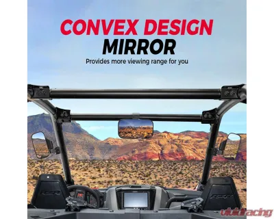 Kemimoto UTV Side | Center Mirror Polaris RZR / Maverick X 31.75"-2" Roll Bar Cage - BZH0211-02