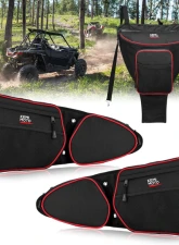 Kemimoto Storage Bag Set Red RZR Door Bags | Center Storage Bag w/ Water Resistant Zippers Polaris RZR                                     - BZH0220-02 - Image 7