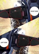 Kemimoto Storage Bag Set Red RZR Door Bags | Center Storage Bag w/ Water Resistant Zippers Polaris RZR                                     - BZH0220-02 - Image 6